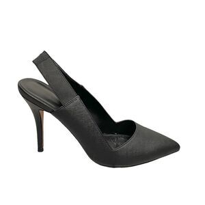 Aldo Black Textured Pointy Toe Slingback Pumps High Heels Shoes 9